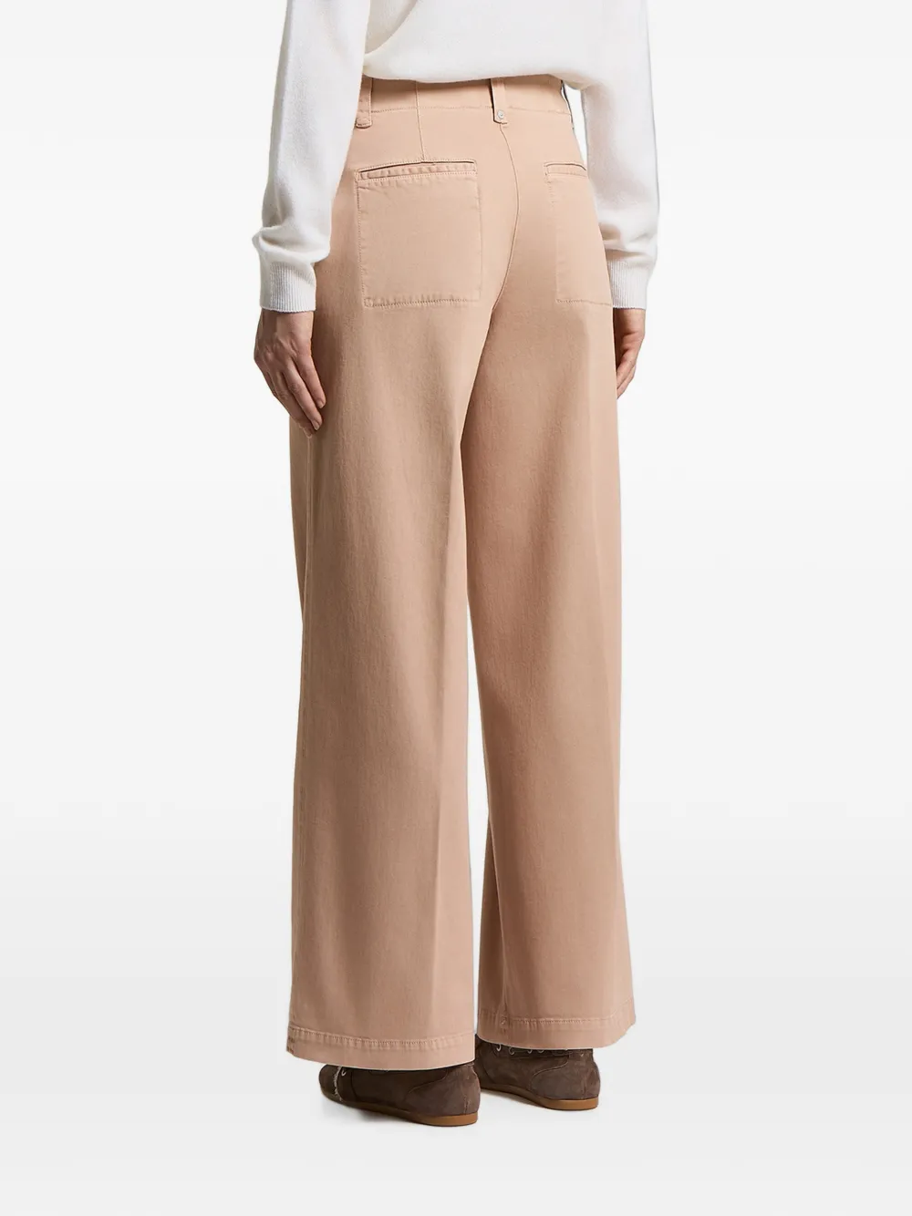 Peserico Broek met opgestikte zak Beige