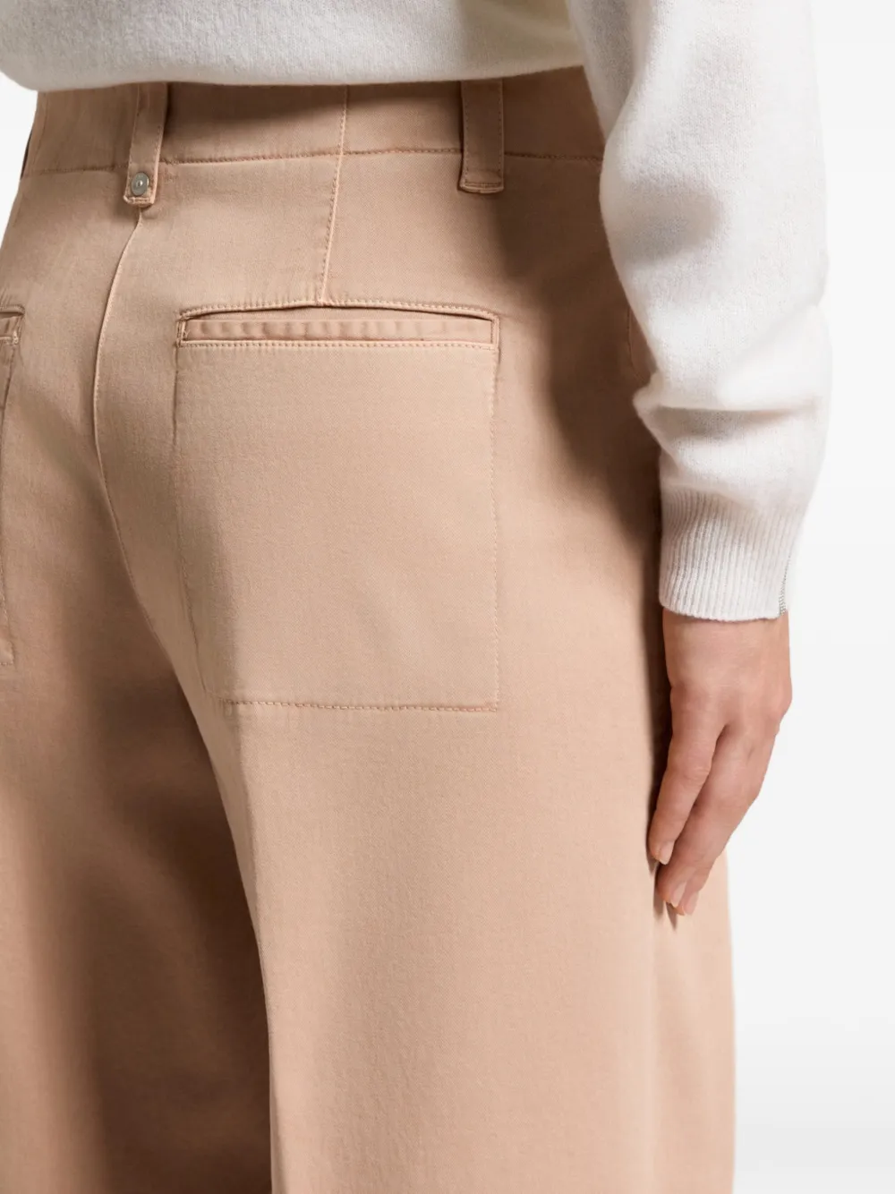 Peserico Broek met opgestikte zak Beige