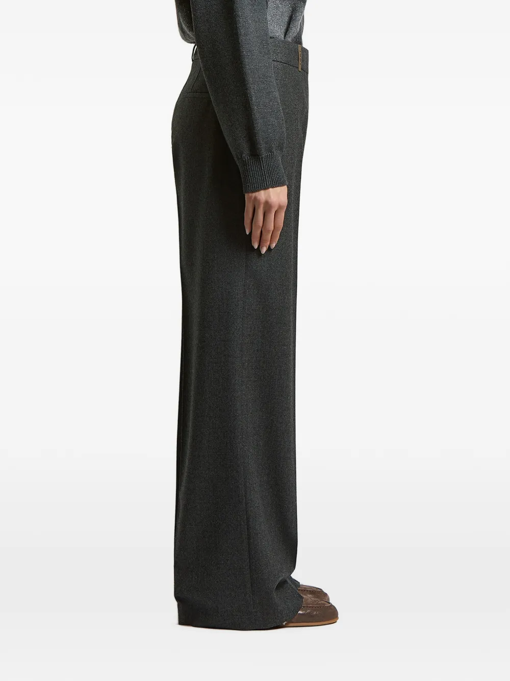 Peserico Geplooide broek Grijs