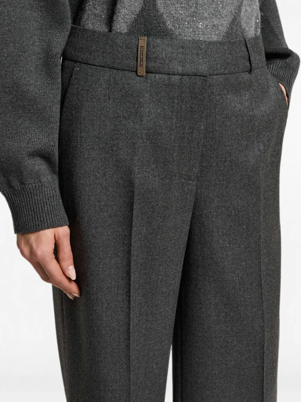 Peserico Geplooide broek Grijs