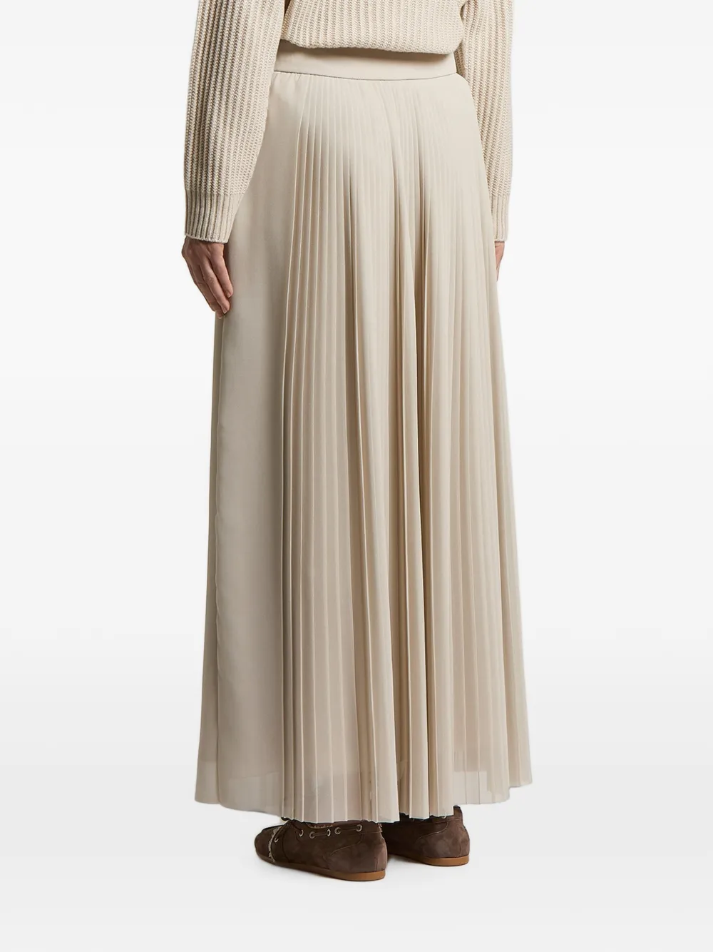 Peserico Maxi-plooirok Beige