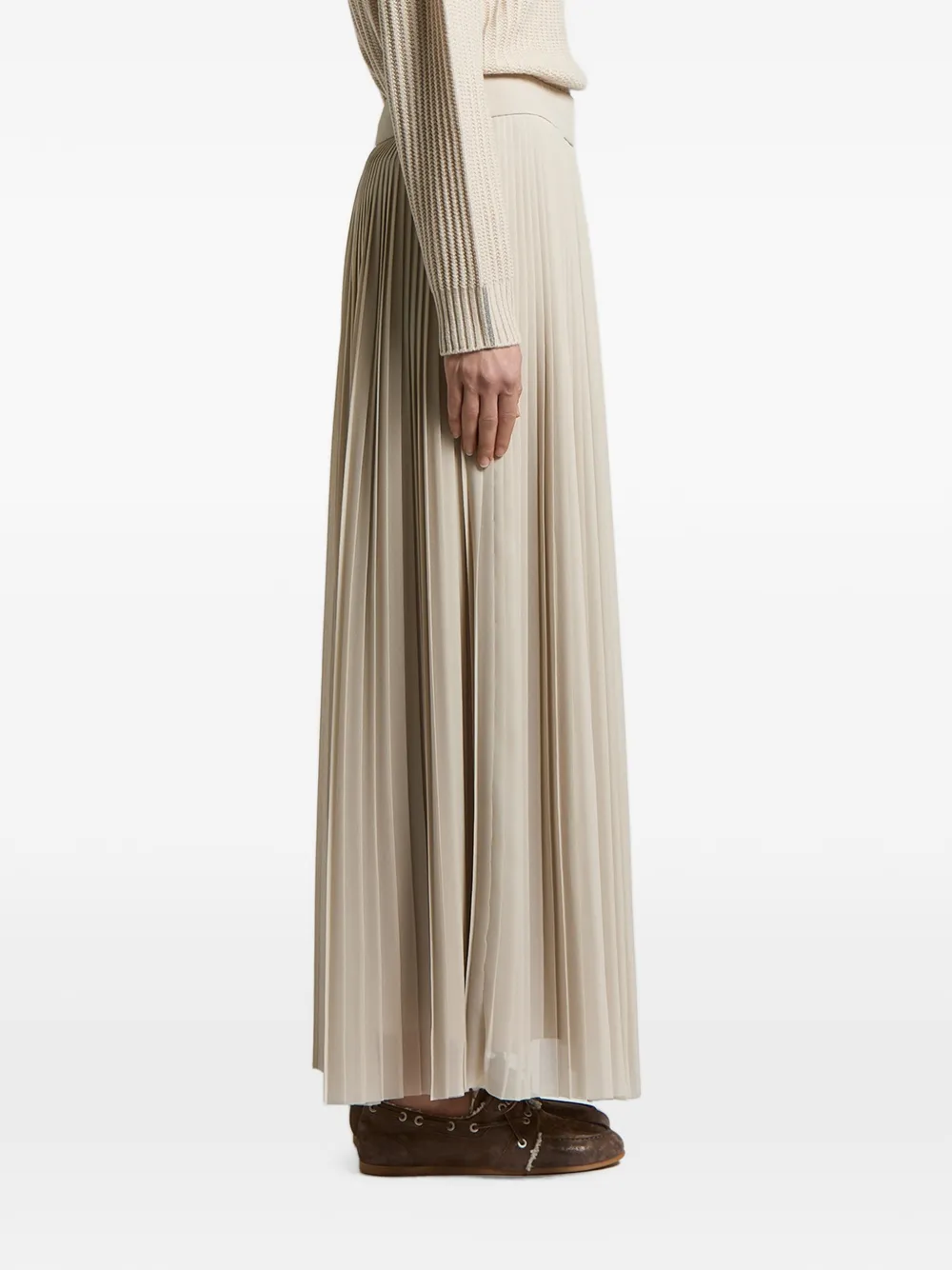 Peserico Maxi-plooirok Beige