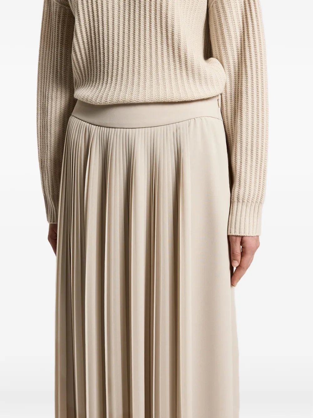 Peserico Maxi-plooirok Beige