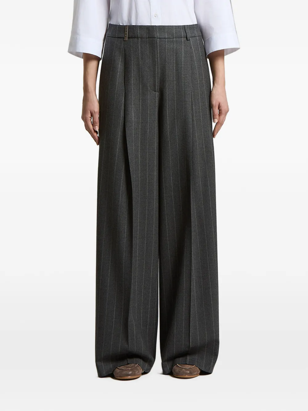 Peserico pinstripe-pattern pleated trousers