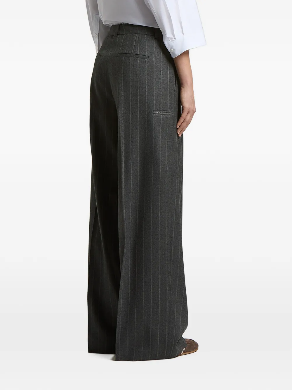 Peserico Broek met krijtstreep Grijs
