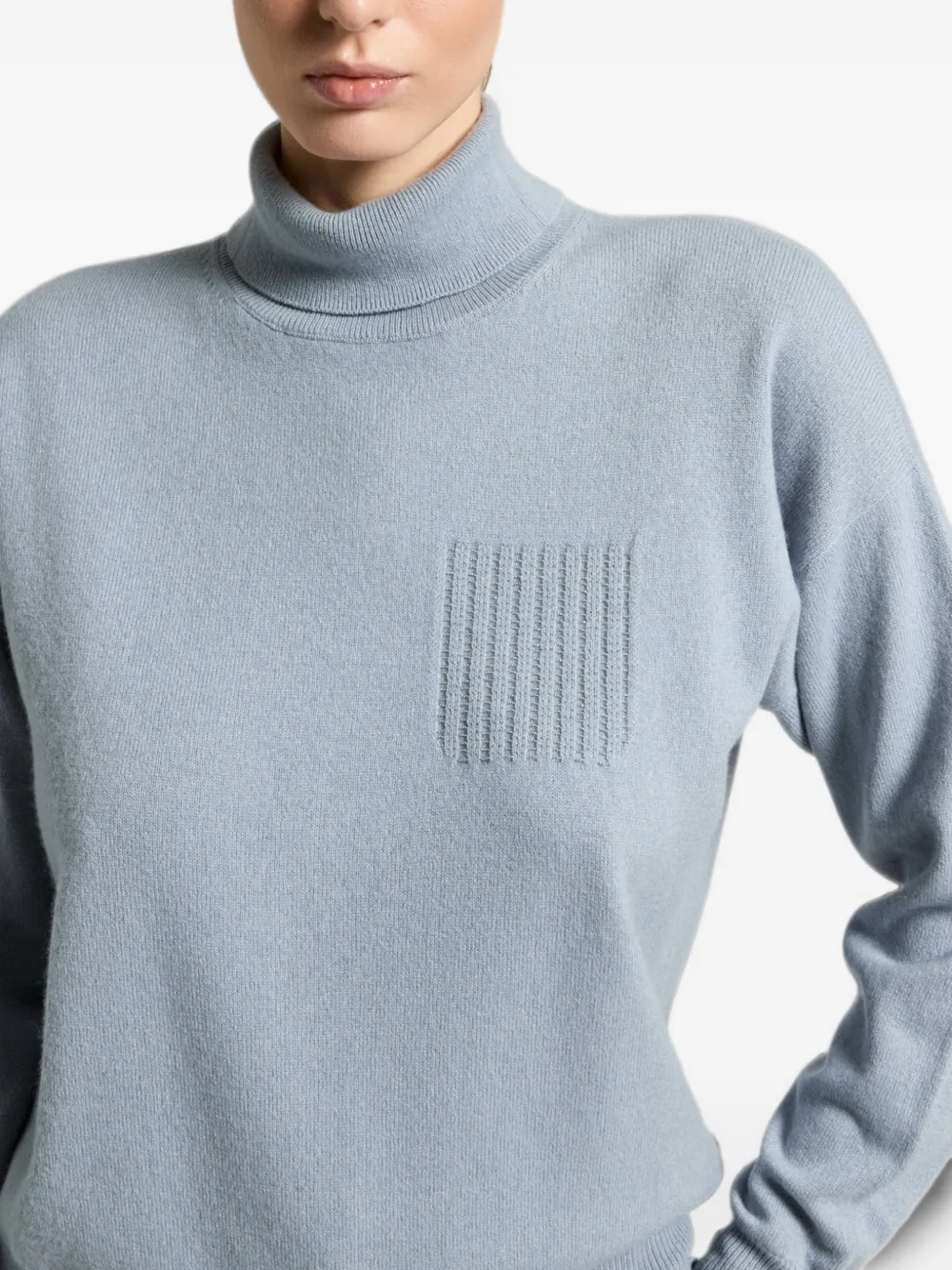 Peserico Trui met col en borstdetail Blauw