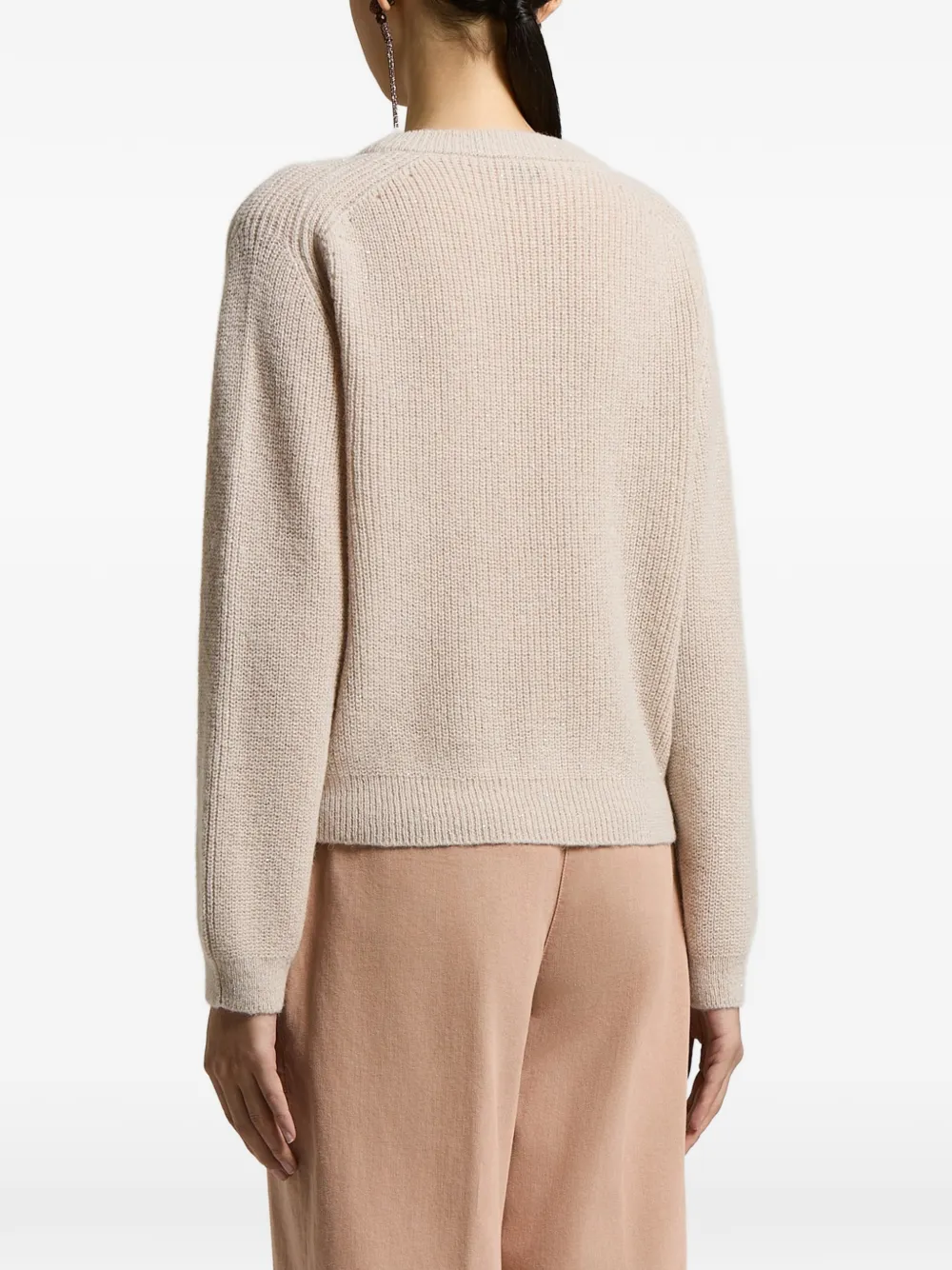 Peserico Ribgebreide trui Beige