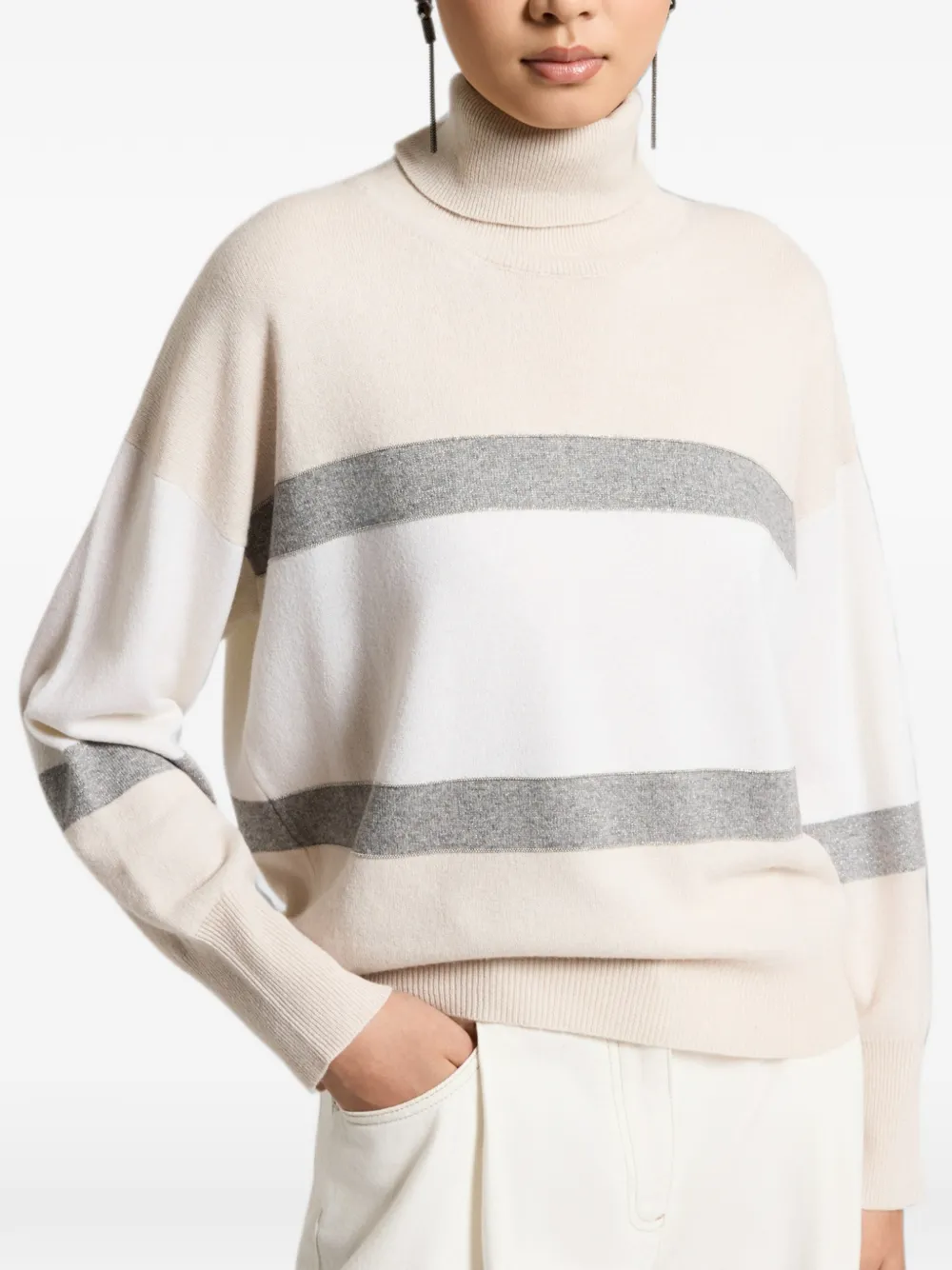 Peserico Gestreepte coltrui Beige