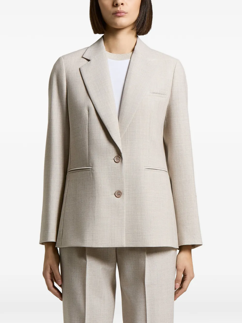 Peserico single-breasted notched-lapel jacket - Toni neutri