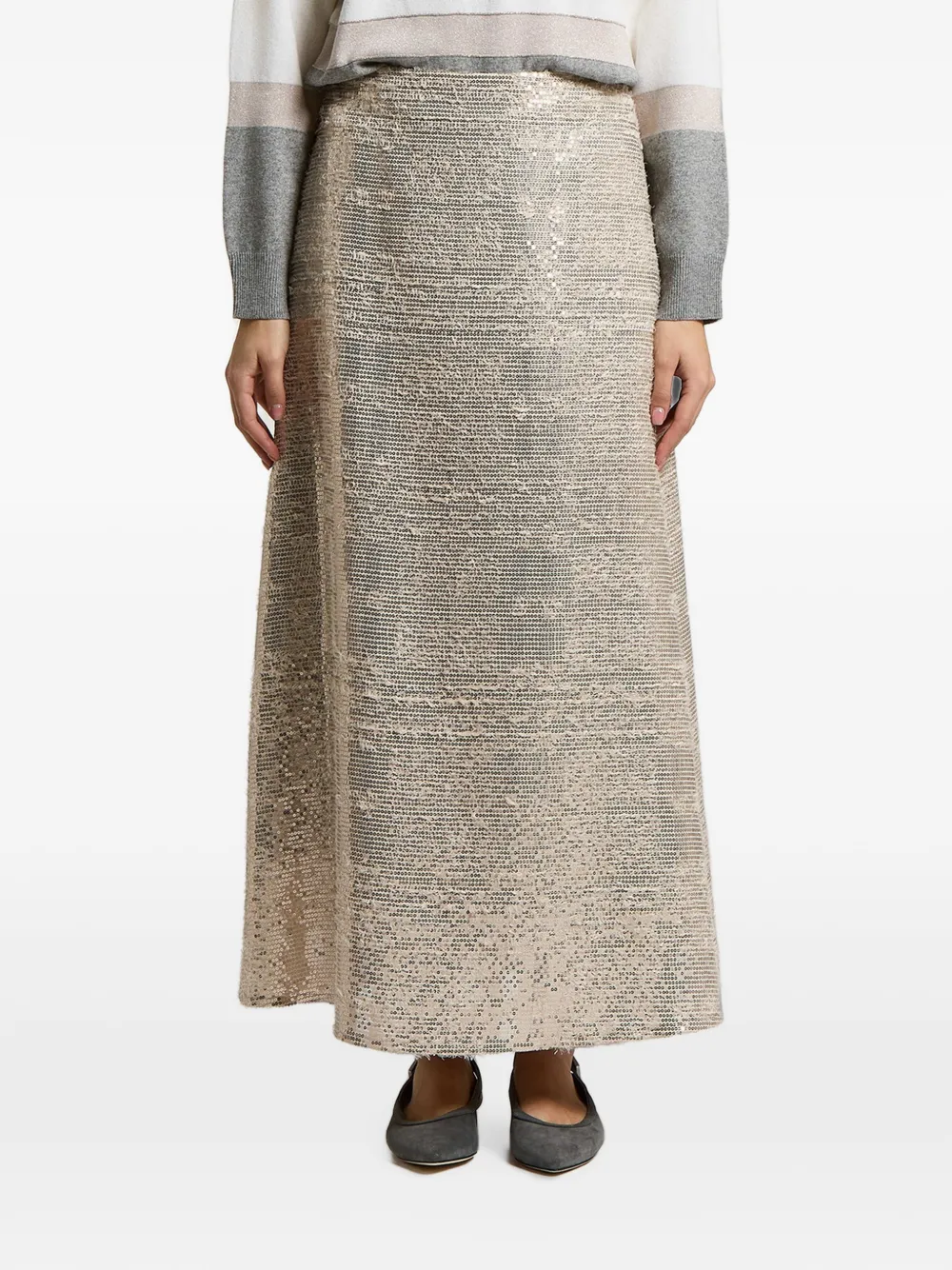 Peserico sequin-embellished maxi skirt