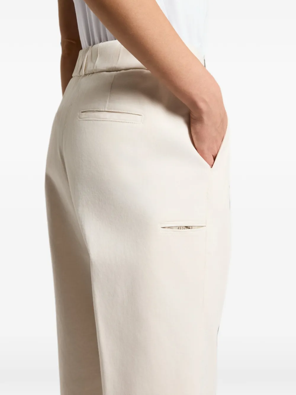 Peserico Broek met geplooid detail Beige