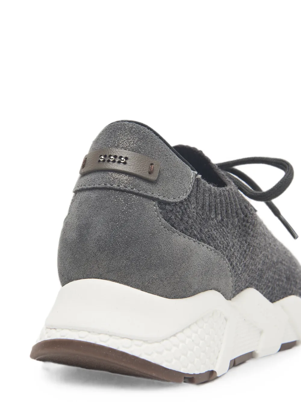 Peserico lace-up panelled sneakers Grijs
