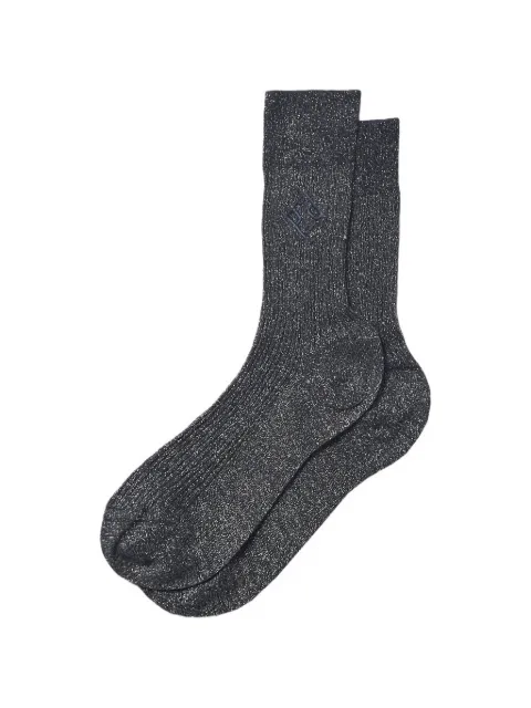 Peserico logo-embroidered lurex-knit socks