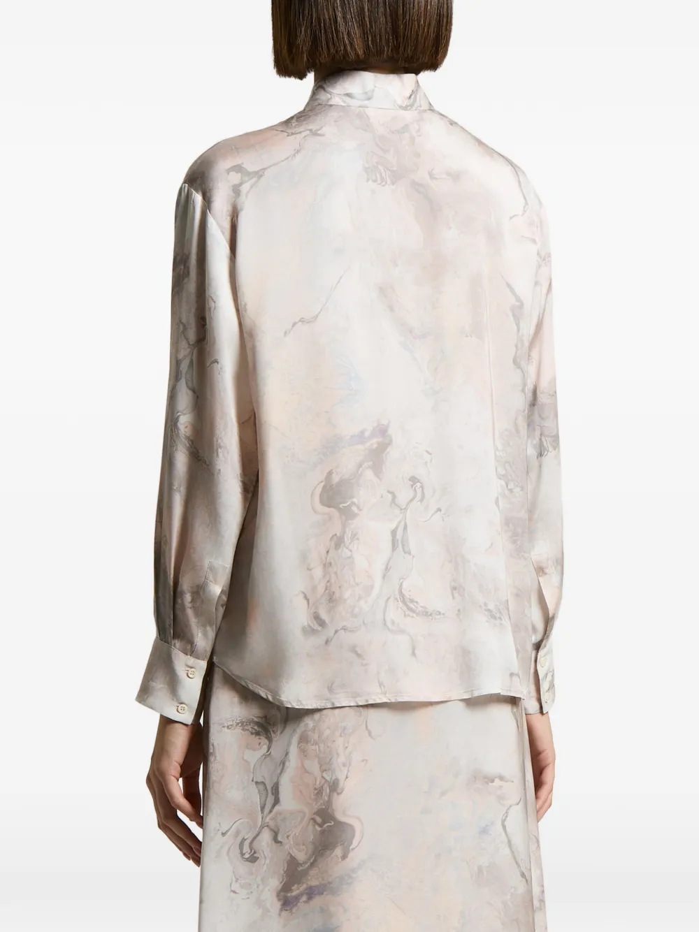 Peserico Overhemd met abstracte print Roze