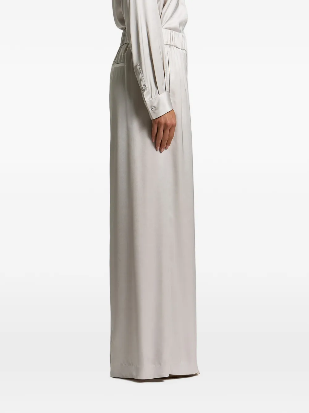 Peserico Broek met elastische tailleband Beige