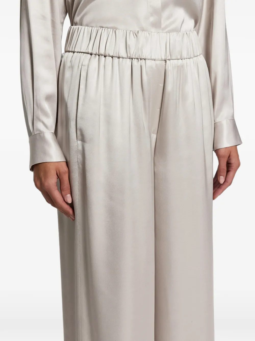 Peserico Broek met elastische tailleband Beige