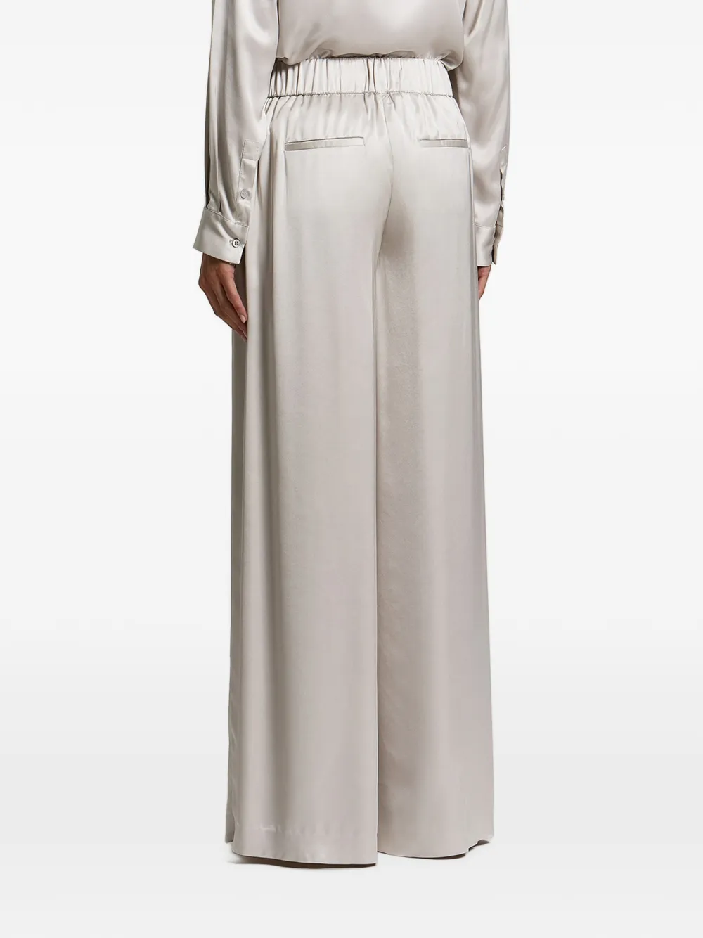 Peserico Broek met elastische tailleband Beige