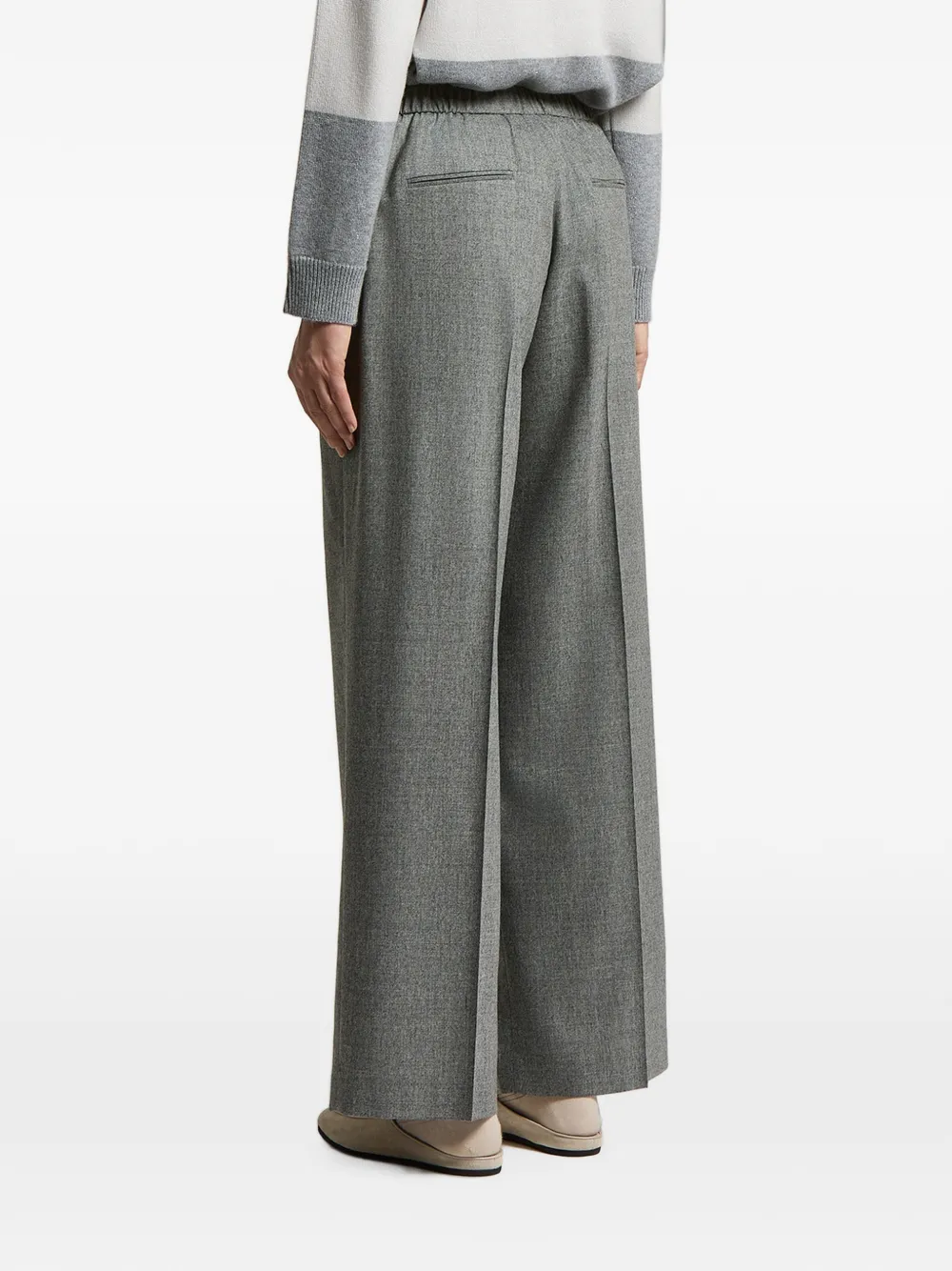 Peserico Broek met elastische taille Grijs
