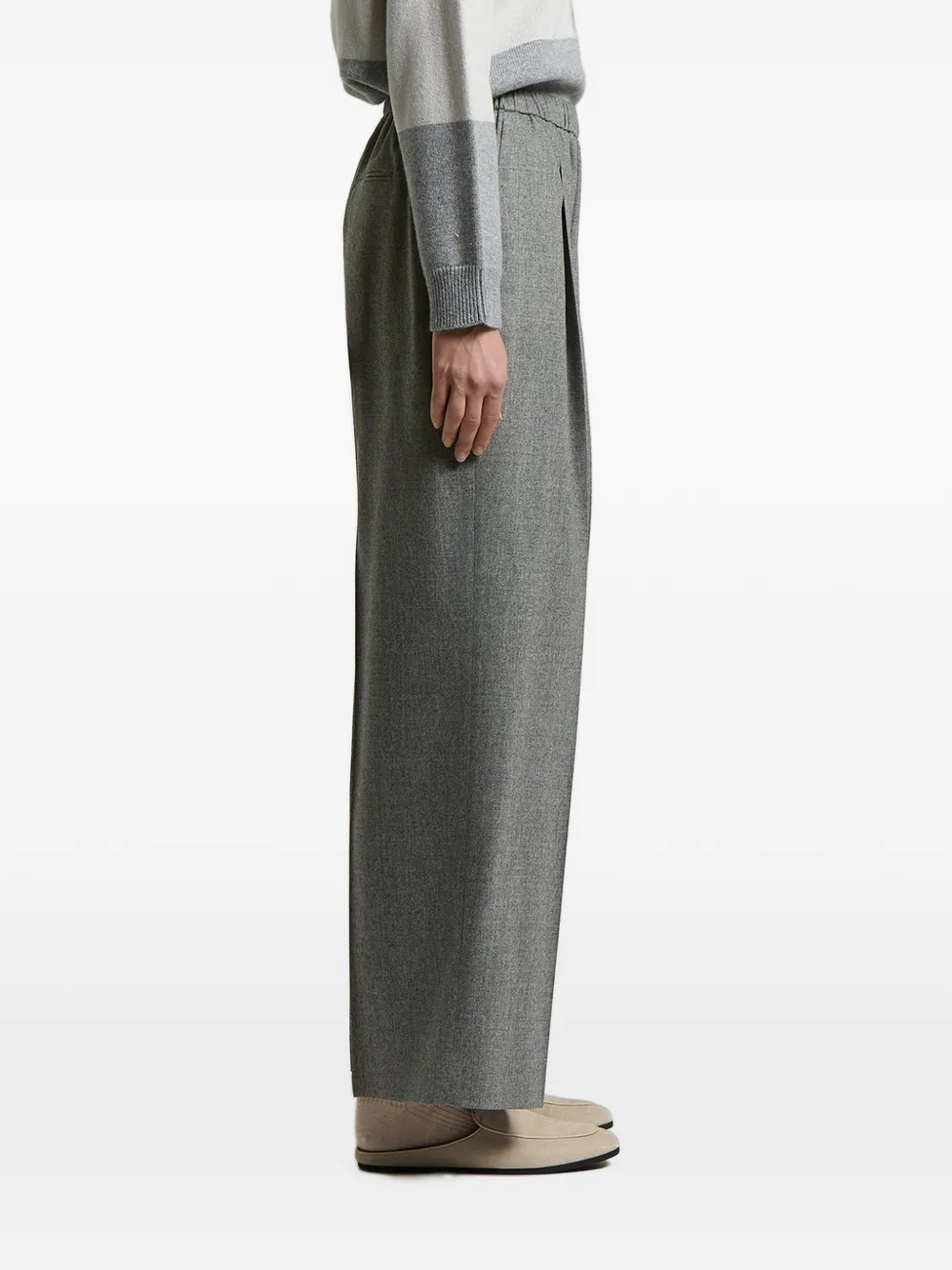 Peserico Broek met elastische taille Grijs