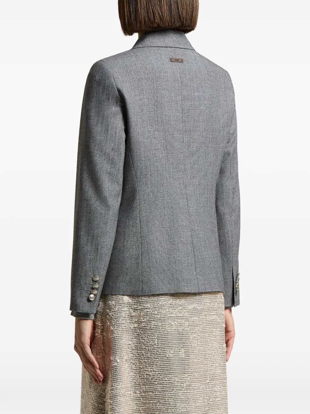 Peserico Blazer met dubbele rij knopen Grijs