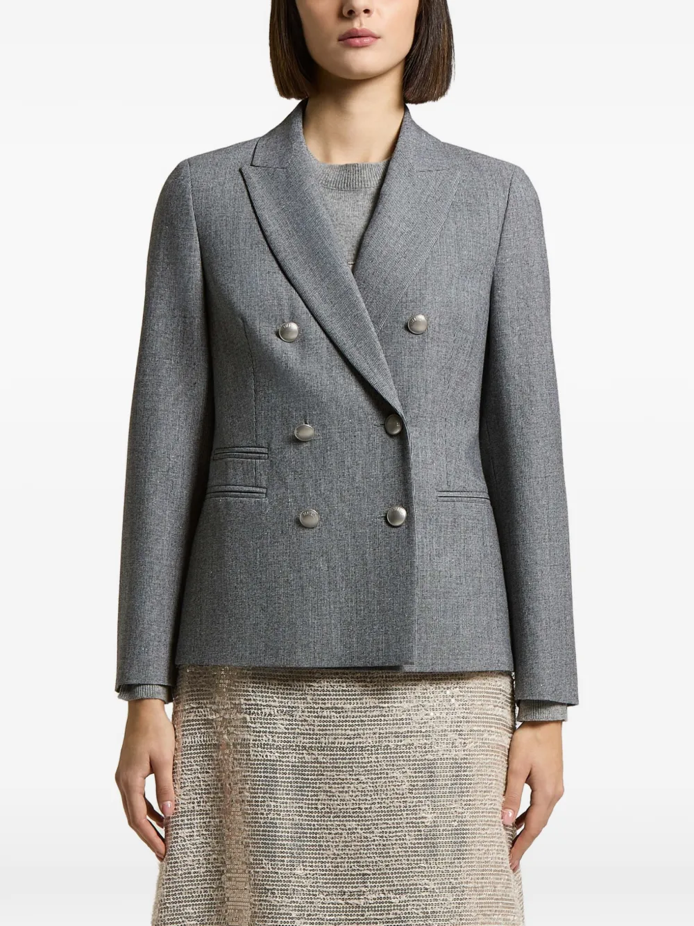 Peserico double-breasted blazer - Grigio