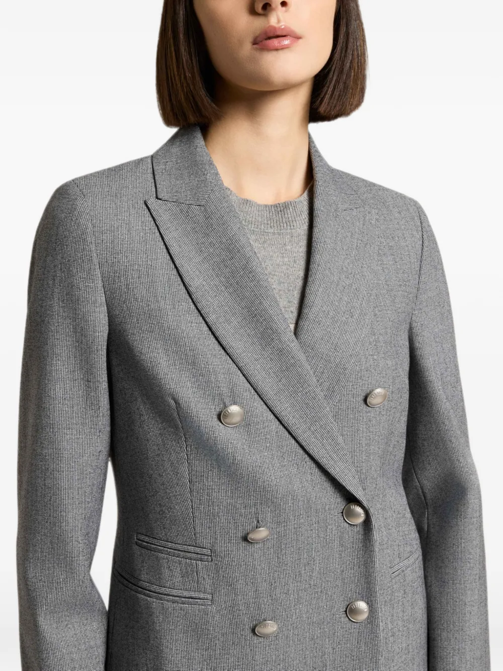 Peserico Blazer met dubbele rij knopen Grijs