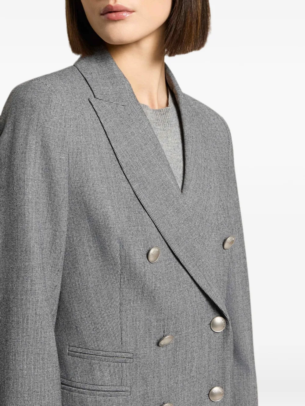 Peserico Blazer met dubbele rij knopen Grijs