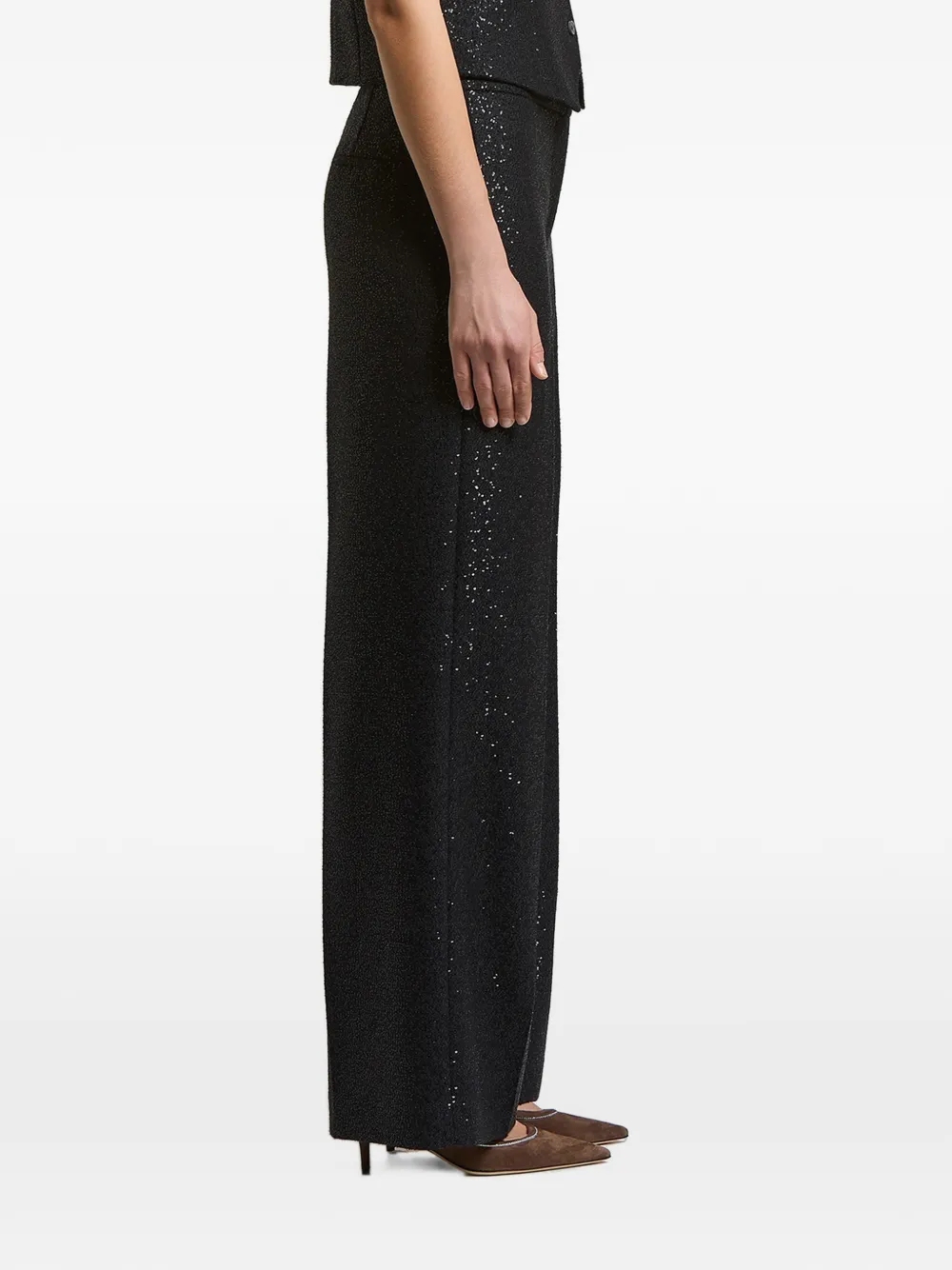 Peserico Broek verfraaid met pailletten Blauw