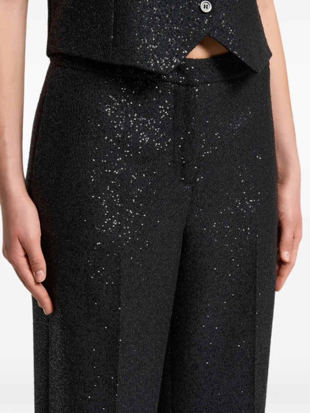 Peserico Broek verfraaid met pailletten Blauw