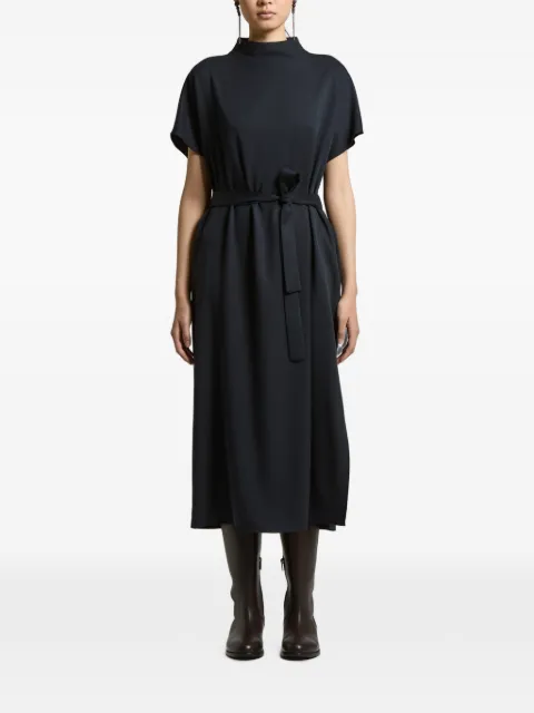 Peserico belted chain-trim midi dress