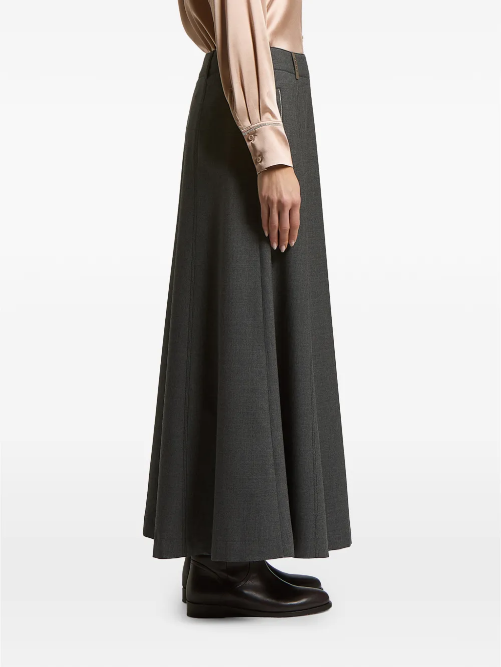 Peserico Maxi-rok met riemlussen Grijs