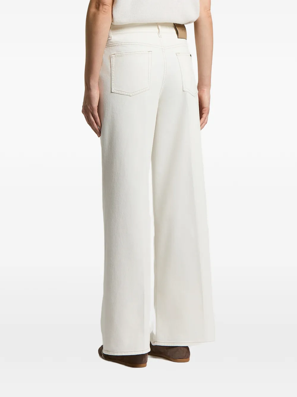 Peserico Jeans met persplooi Wit