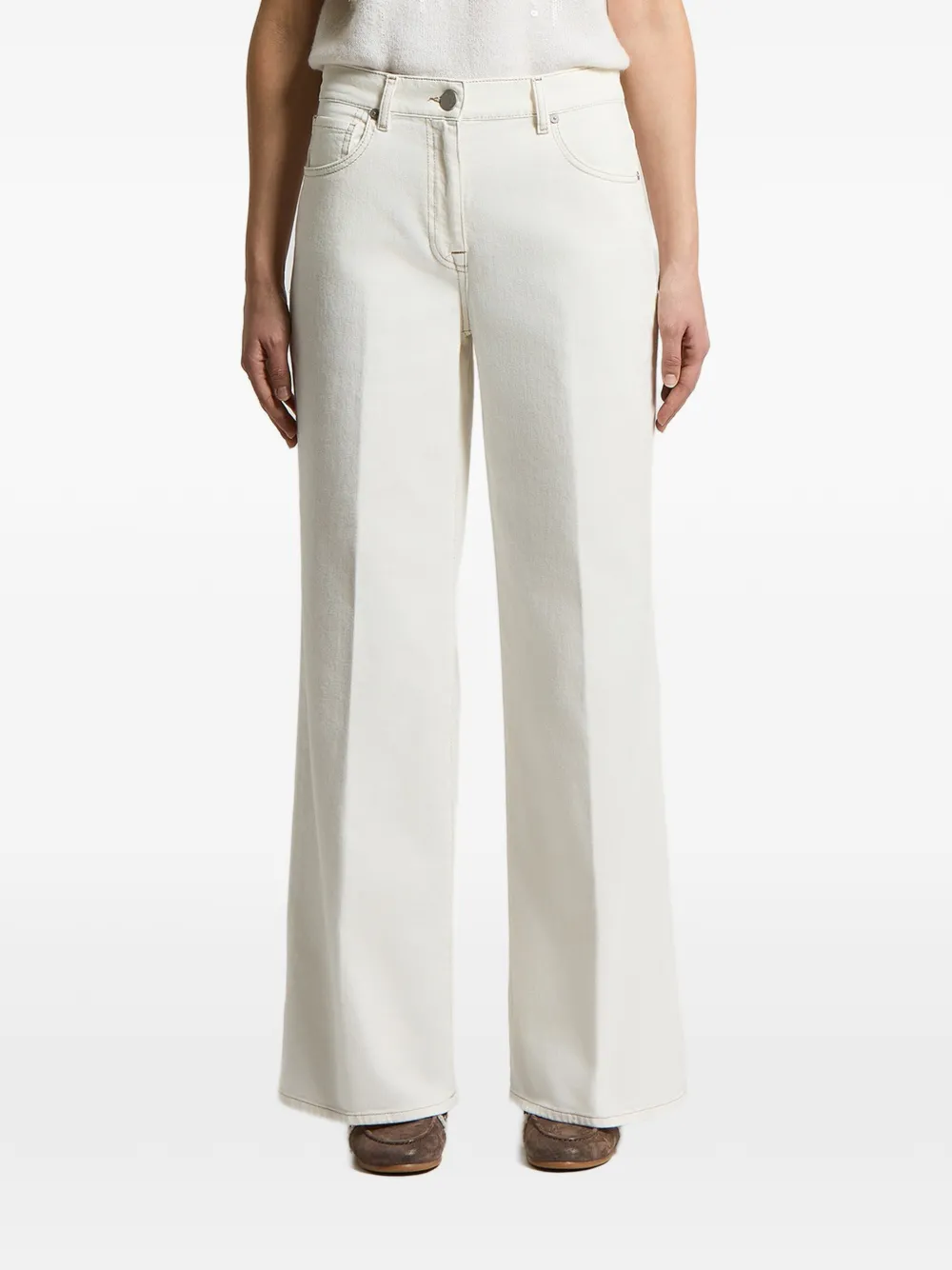 Peserico pressed-crease jeans - Bianco