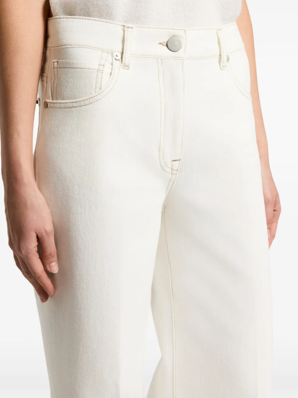 Peserico Jeans met persplooi Wit