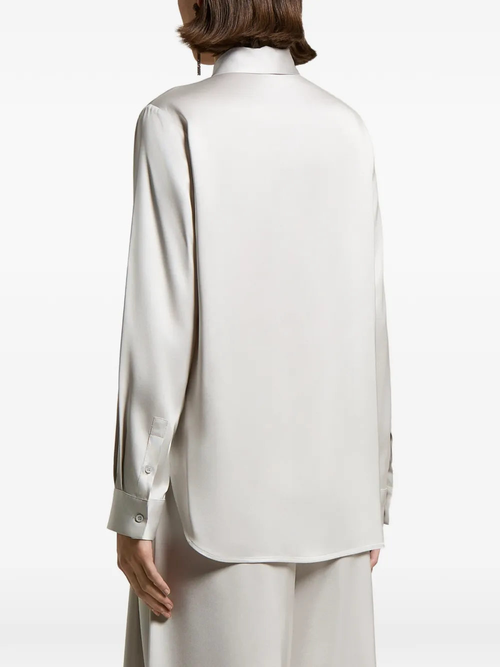 Peserico Satijnen blouse Grijs