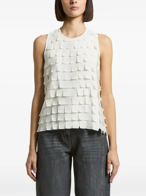 Peserico tiered sleeveless blouse