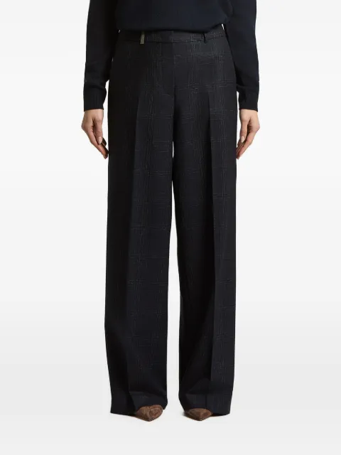 Peserico pantalones con cuadros estampados