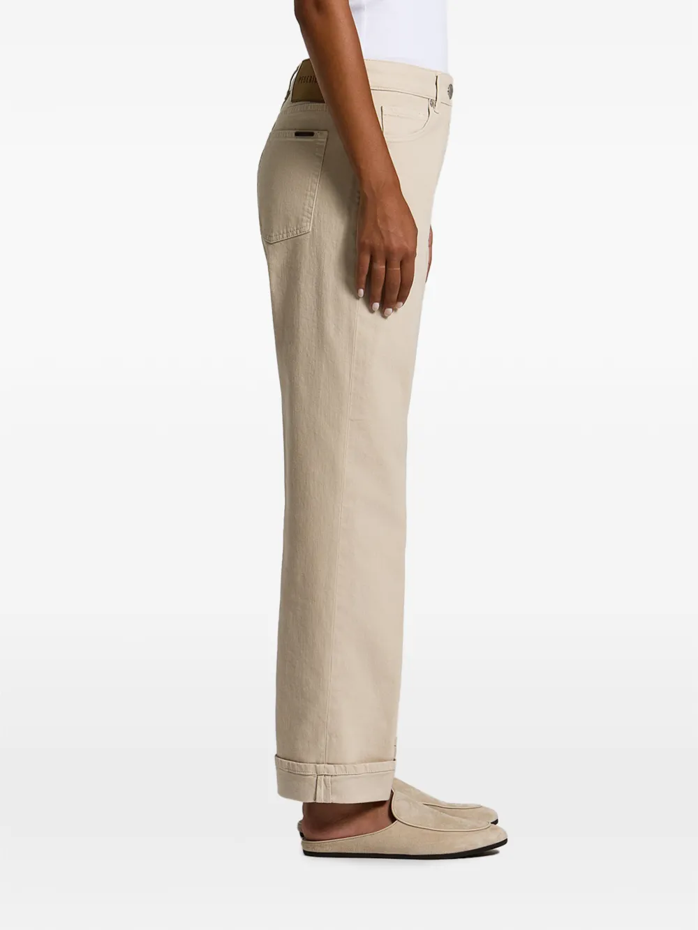 Peserico Broek met omgeslagen pijpen Beige