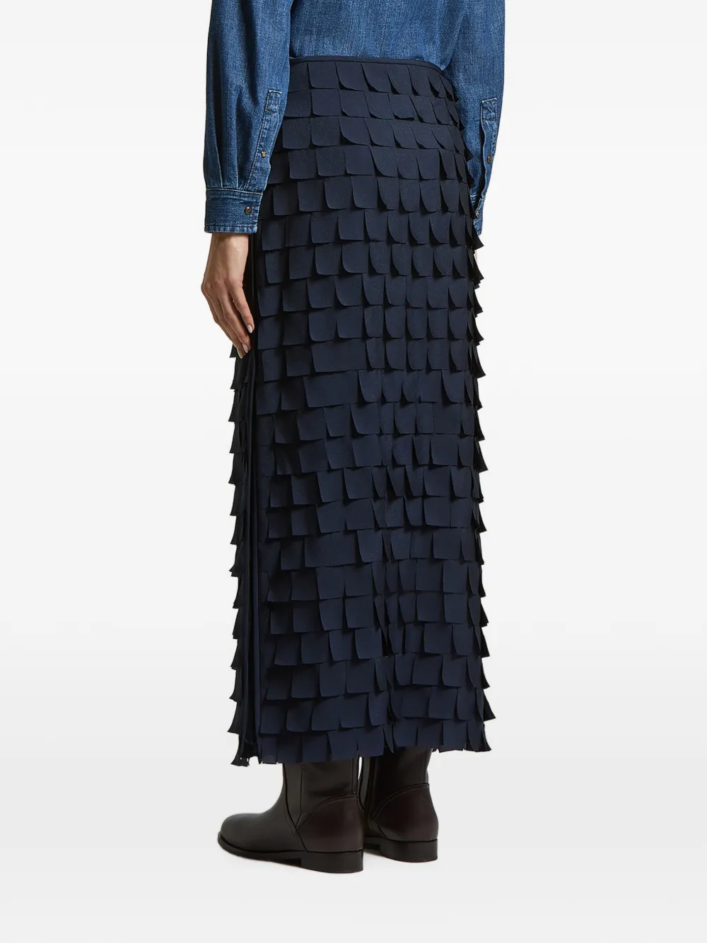 Peserico Gelaagde maxi-rok Blauw