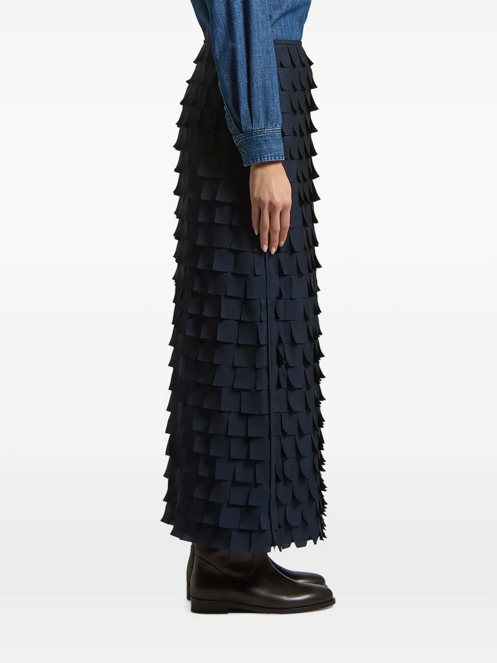 Peserico Gelaagde maxi-rok Blauw