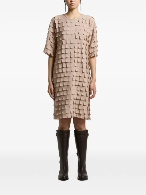 Peserico laser-cut tiered mini dress