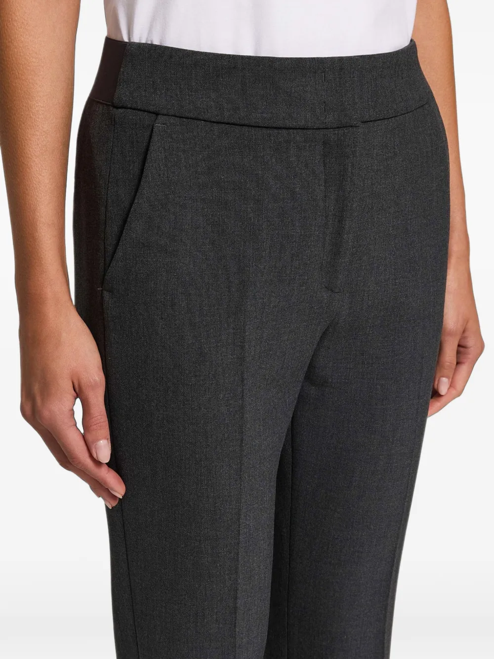 Peserico Straight plooibroek Grijs