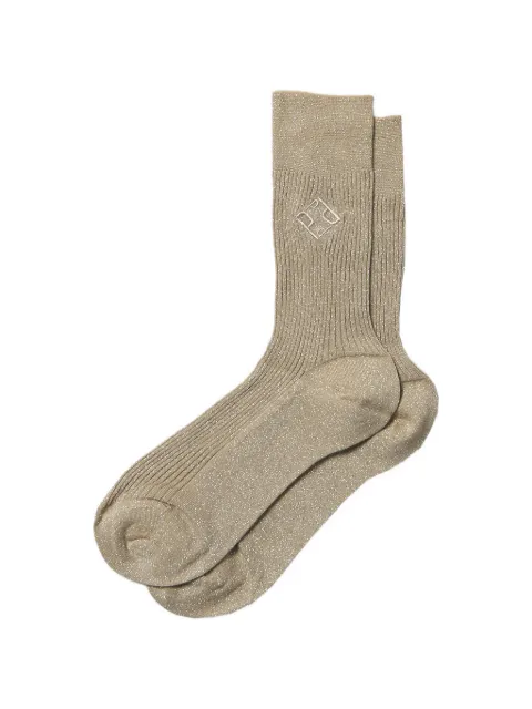 Peserico metallic-effect ribbed socks