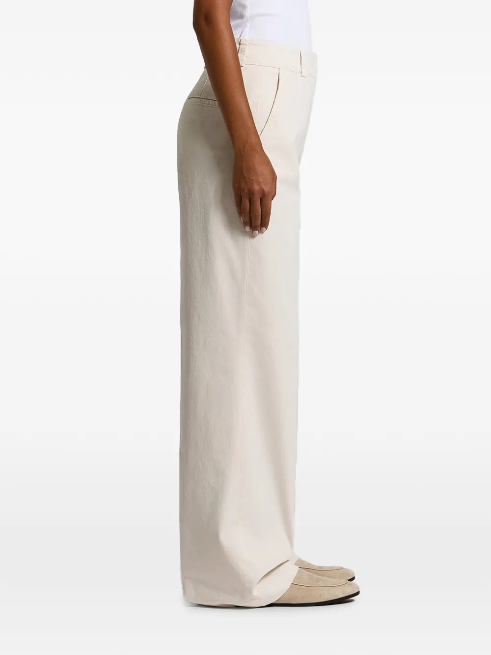 Peserico pressed-crease wide-leg trousers Beige