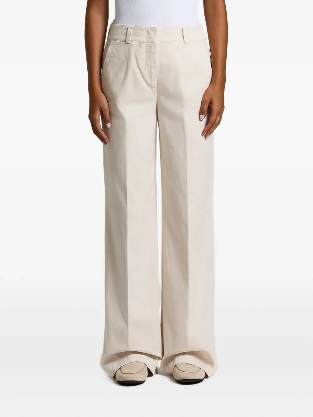 Peserico pressed-crease wide-leg trousers