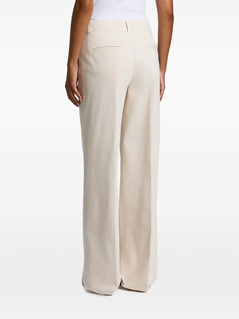 Peserico pressed-crease wide-leg trousers Beige