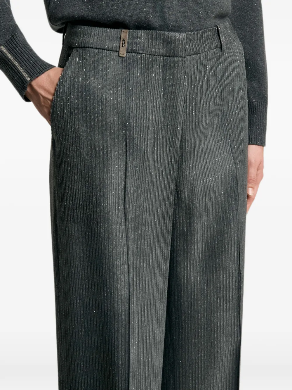 Peserico Geplooide broek Grijs
