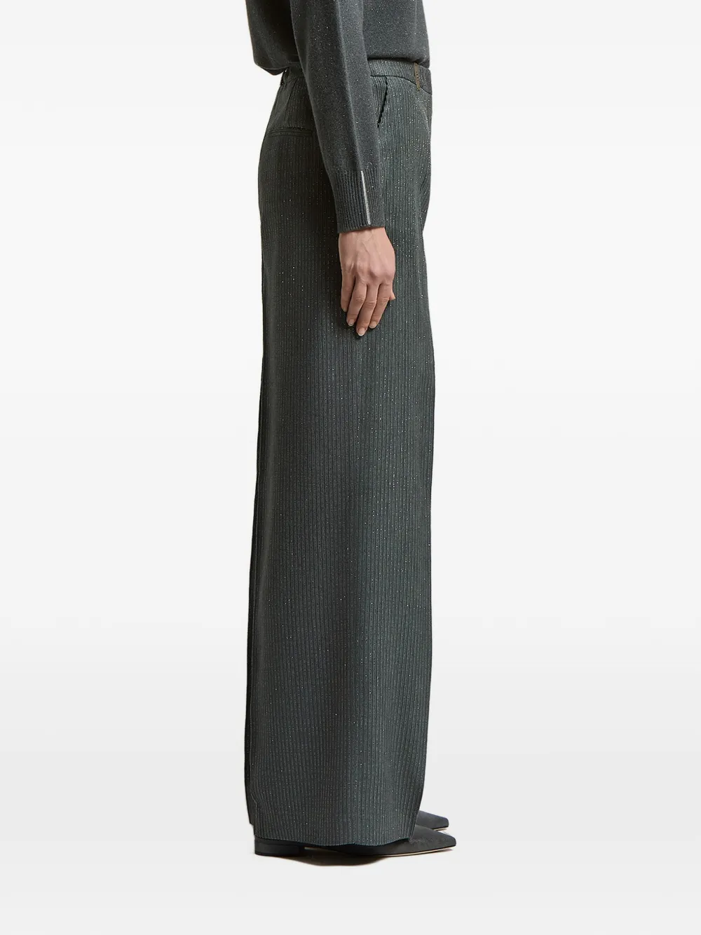 Peserico Geplooide broek Grijs