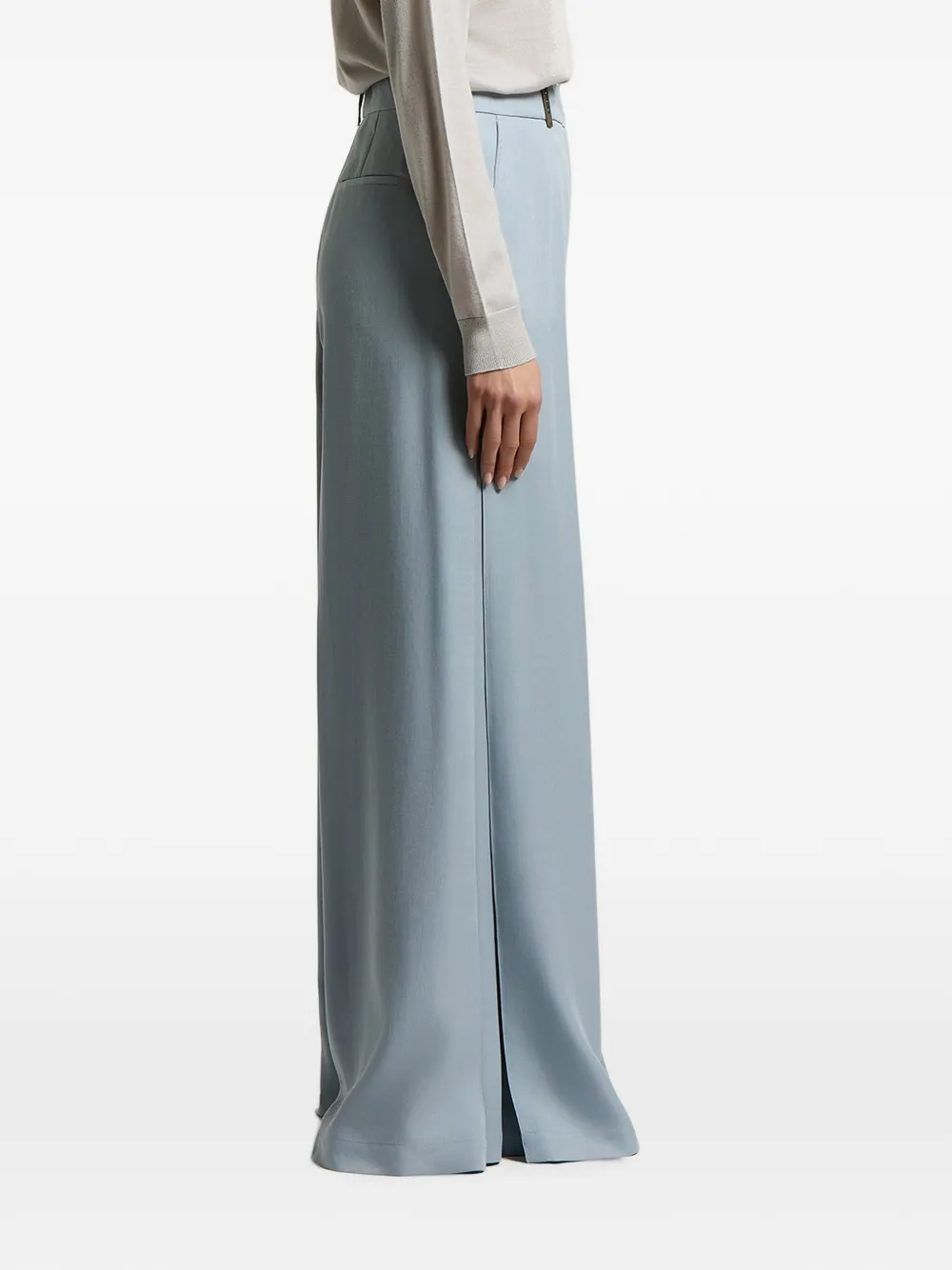 Peserico Palazzo broek met geplooid detail Blauw