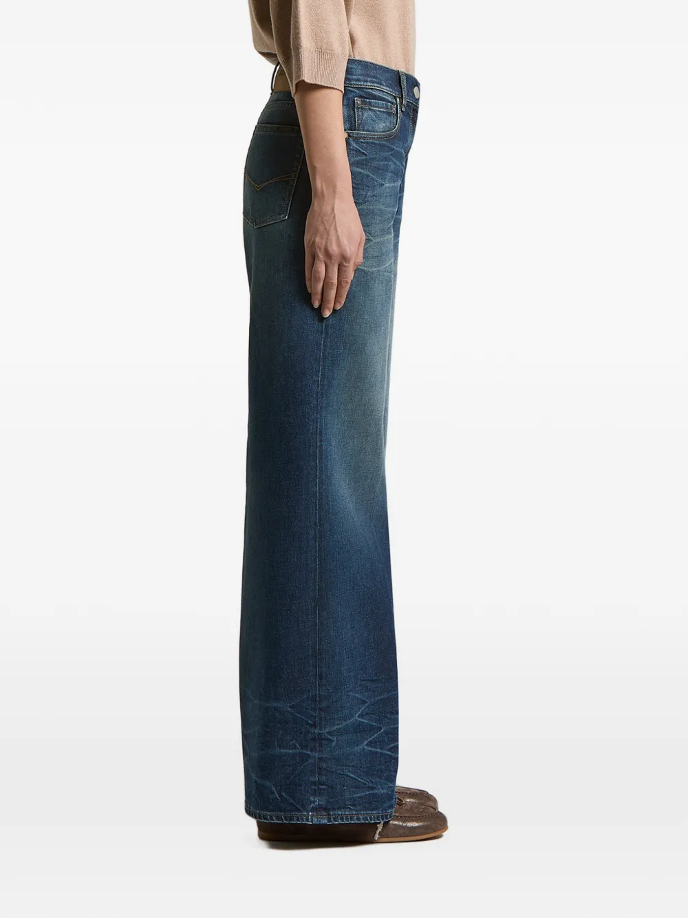 Peserico Jeans met wijde pijpen Blauw